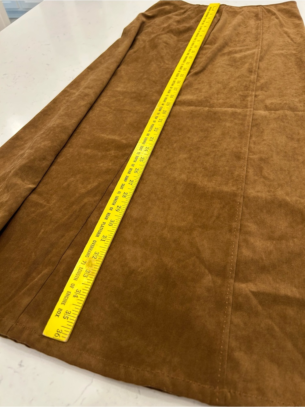 Harold's Brown Suede-Look A-Line Skirt - Picture 6 of 6